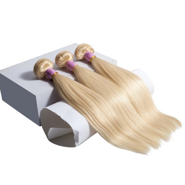 Diamond hair bundles blond