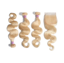 Diamond hair bundles blond